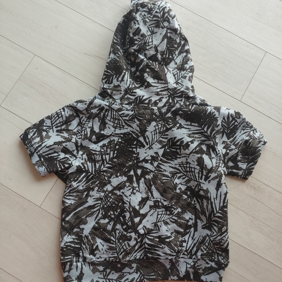 VOLCOM Baby NEW Blue Palm French Terry Hoodie & Shorts Set - Picture 5 of 12